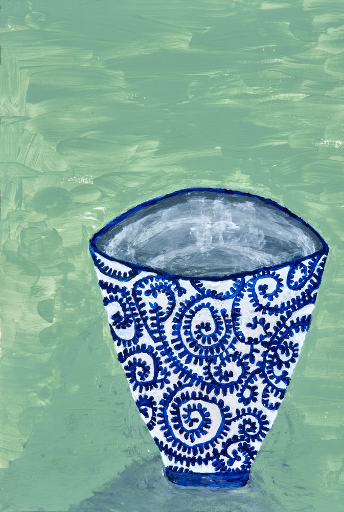 Vaso Blue Swirl de Dale Hefer & Family