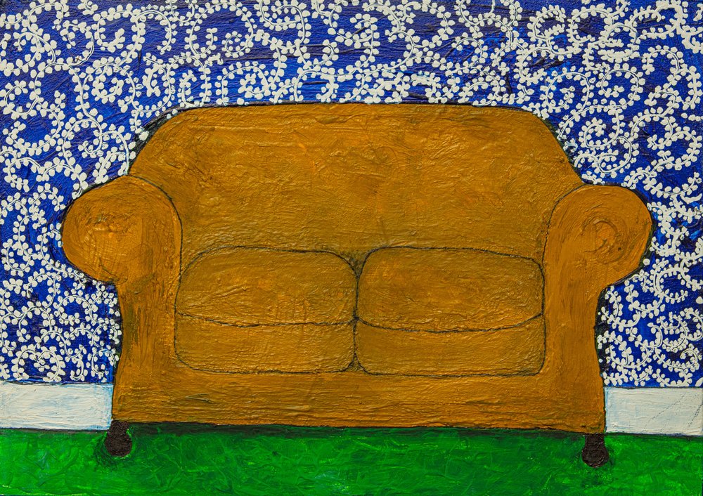 Sofá aconchegante para a sala de estar de Dale Hefer & Family