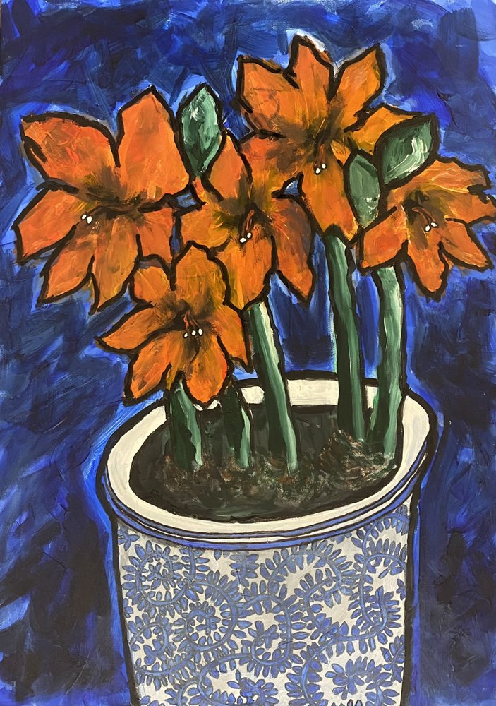Flores laranja vibrantes de Dale Hefer & Family