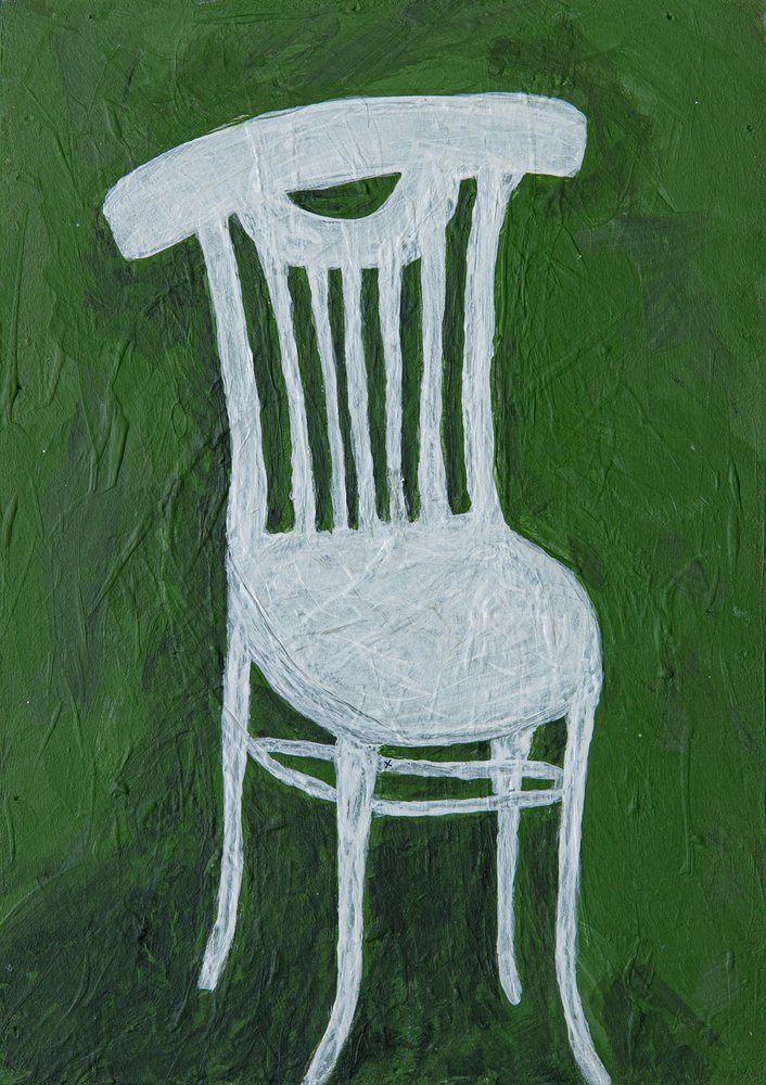 Cadeira Branca Verde de Dale Hefer & Family