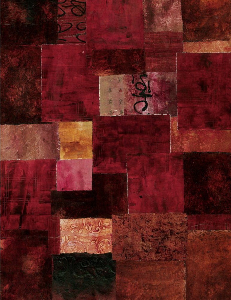 Patchwork Carmesim - Abstrato de Deb Chaney
