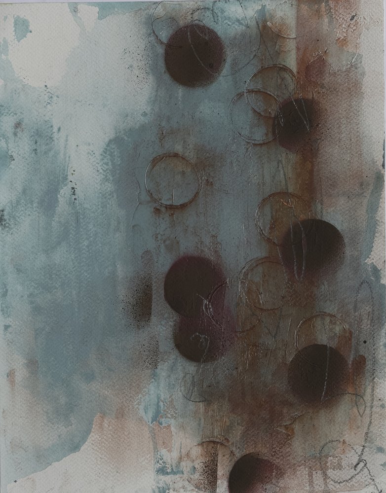 Círculos abstratos em tons terrosos de Deb Chaney