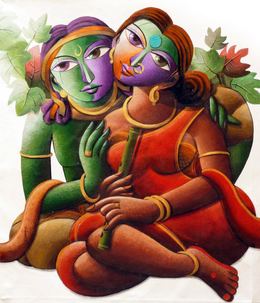 Casal indiano colorido de Dhananjoy Mukherjee