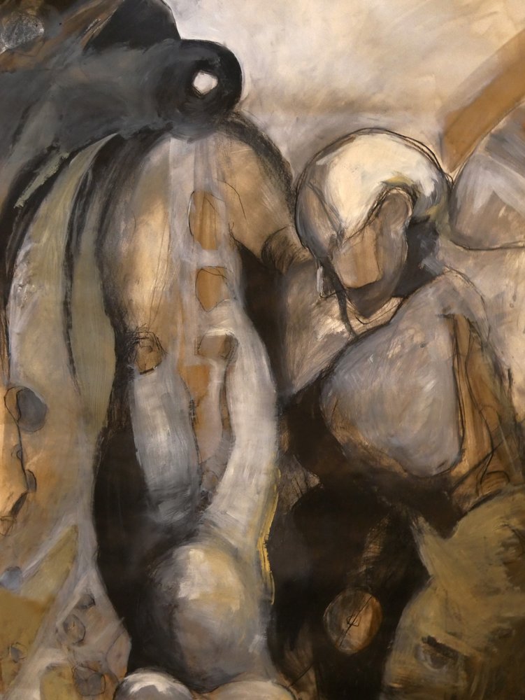 Figuras abstratas abraçam-se de Doris Schmitz