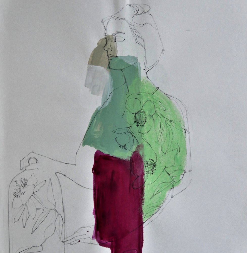 Figura floral abstrata de Doris Schmitz