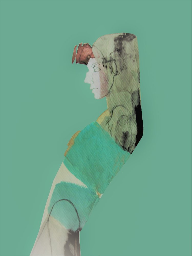 Perfil de uma mulher abstrata de Doris Schmitz