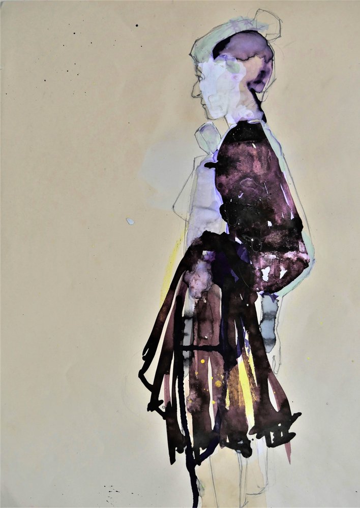 Perfil de uma mulher abstrata de Doris Schmitz