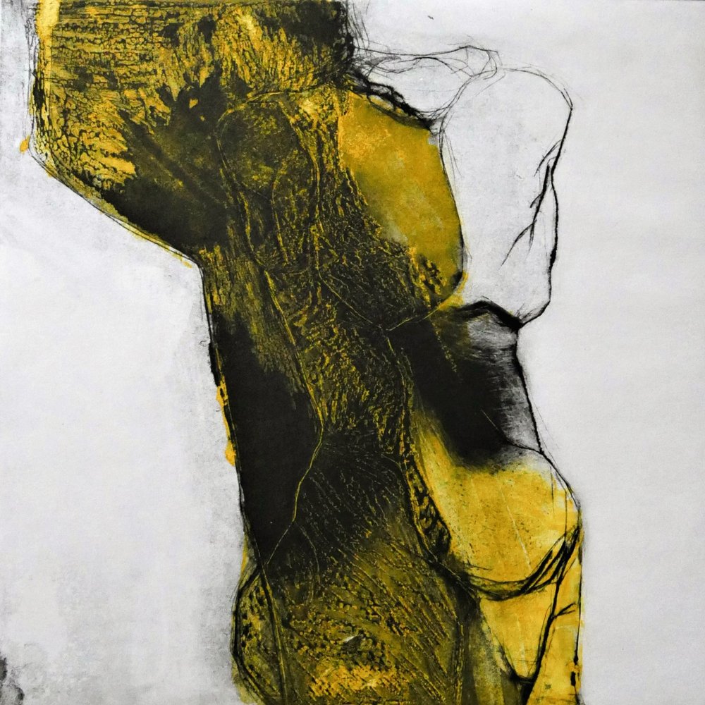 Figura abstrata amarela de Doris Schmitz