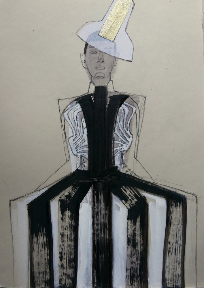 Retrato de Moda de Vanguarda de Doris Schmitz