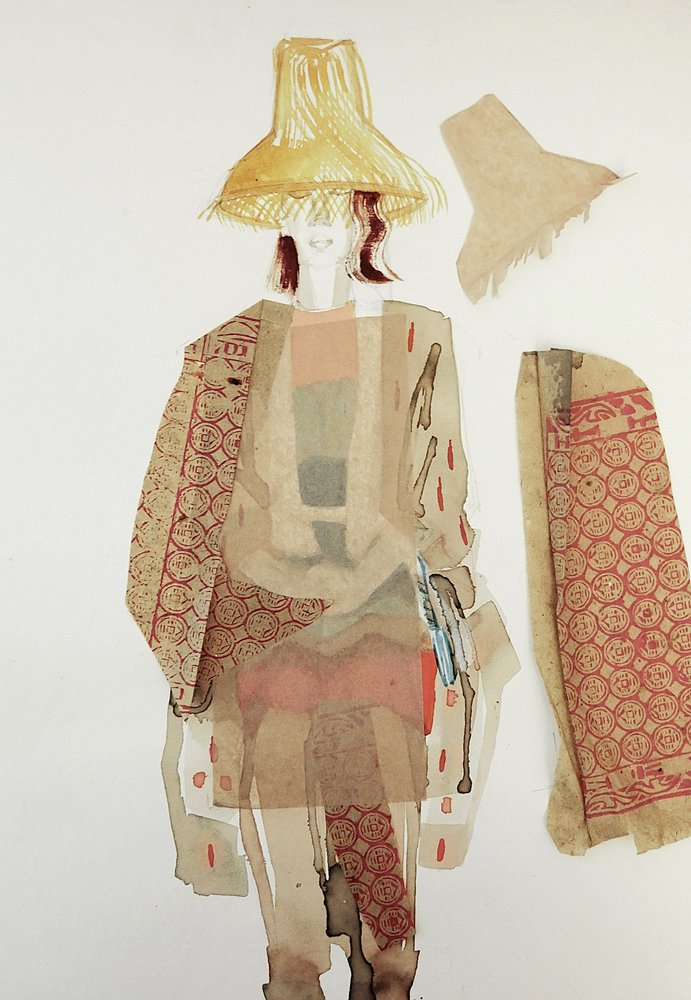 Ilustração de moda boémia de Doris Schmitz