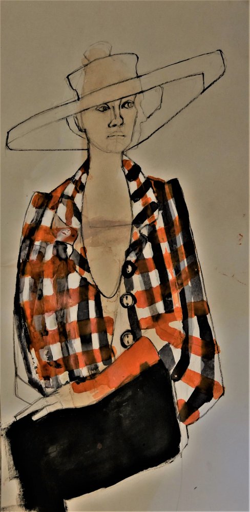 Look elegante com casaco xadrez de Doris Schmitz
