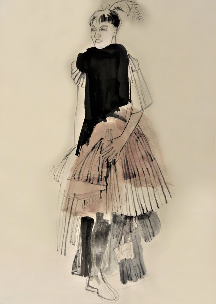 Ilustração de Moda de Alta-Costura de Doris Schmitz