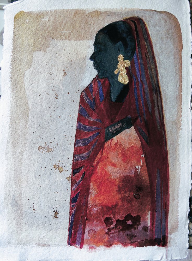Perfil africano elegante de Doris Schmitz