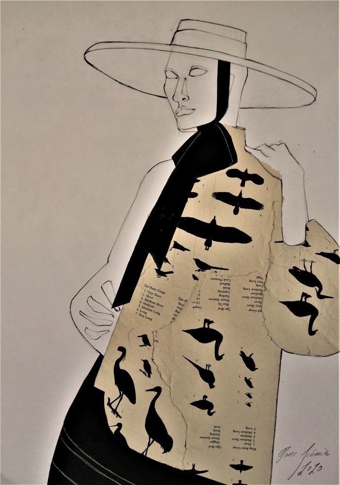 Moda Elegante com Motivos de Aves de Doris Schmitz
