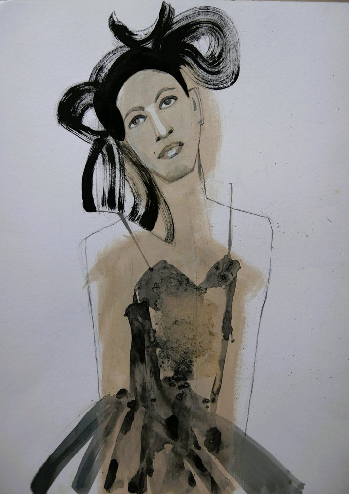 Retrato de moda elegante de Doris Schmitz