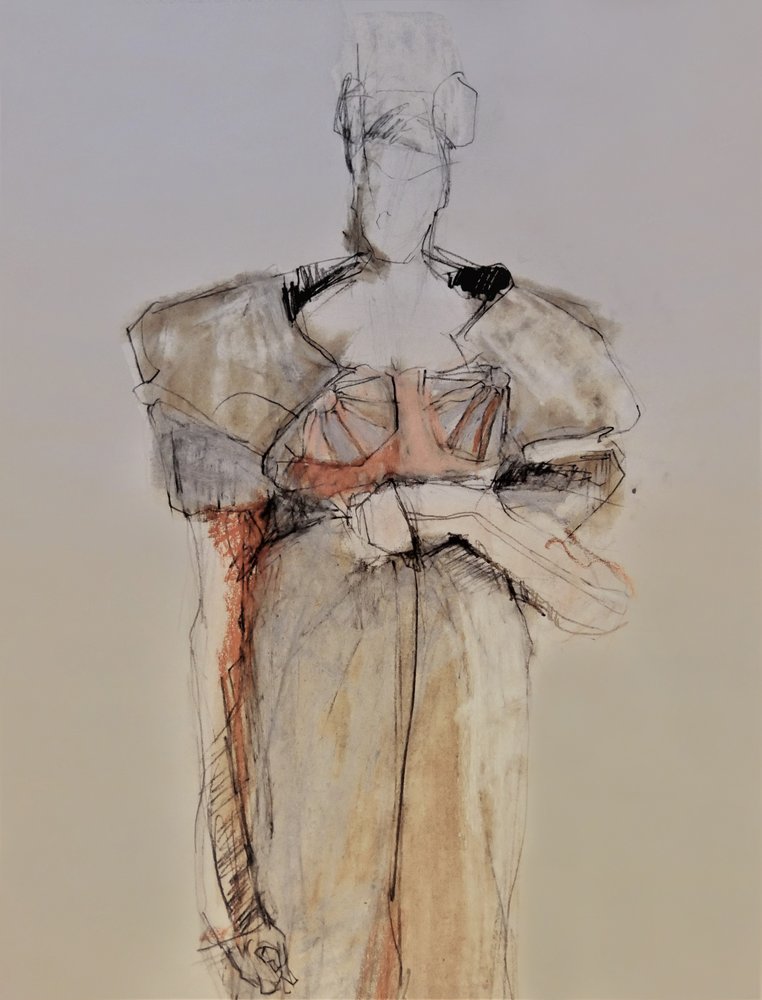 Esboço de moda elegante de Doris Schmitz
