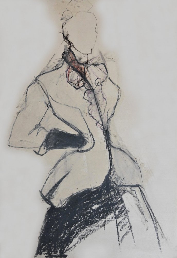 Esboço de moda elegante de Doris Schmitz
