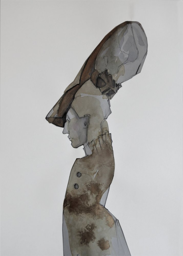 Perfil de uma figura elegante de Doris Schmitz