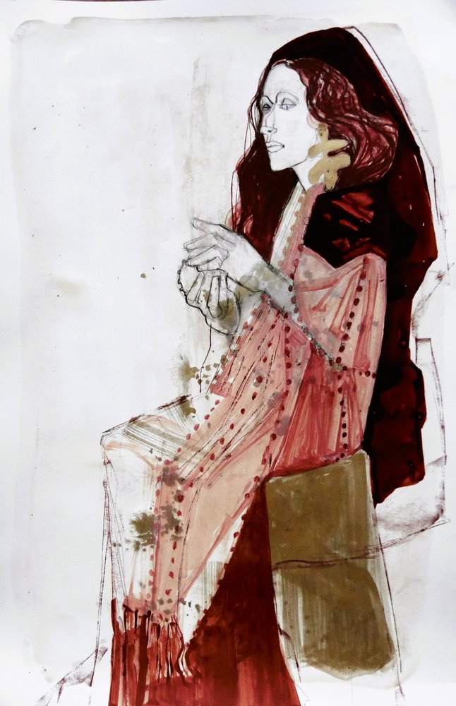 Senhora Elegante de Vermelho de Doris Schmitz