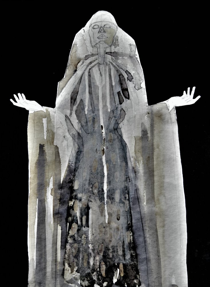 Figura etérea com capuz de Doris Schmitz