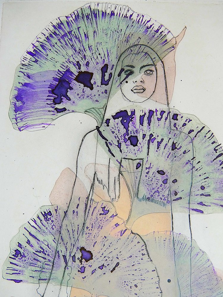 Retrato em Roxo Etéreo de Doris Schmitz