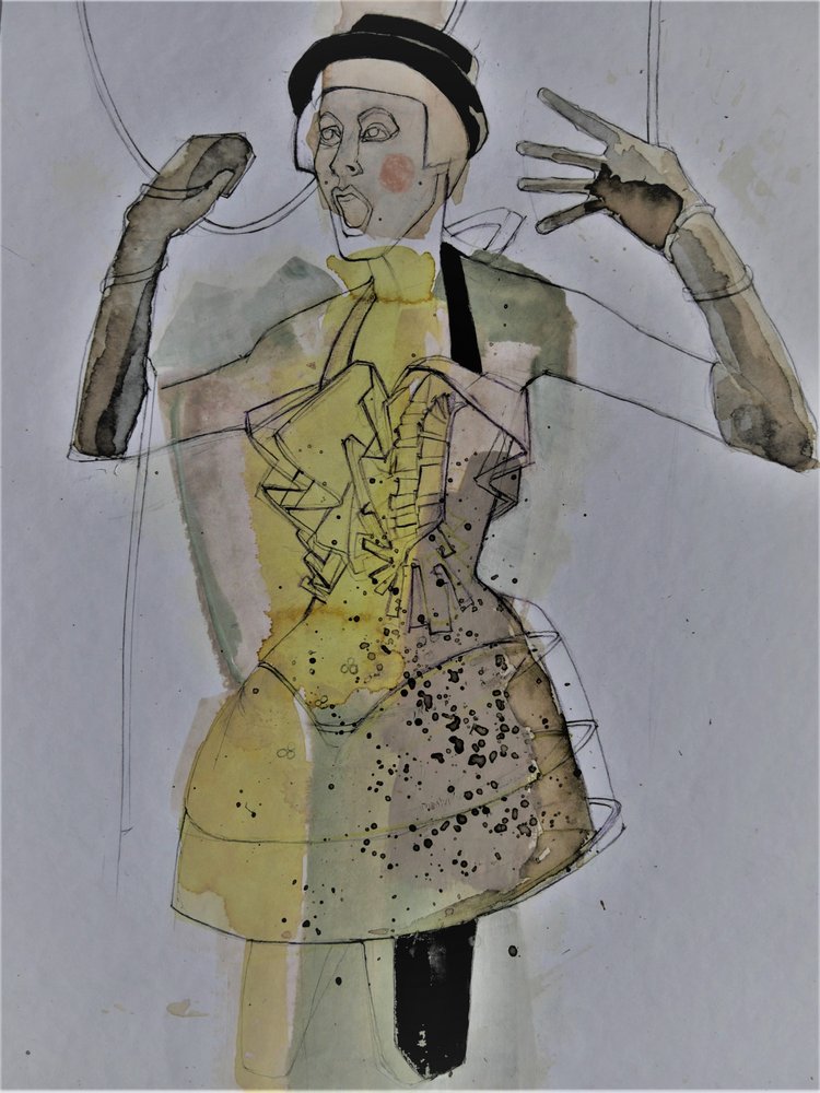 Figura de moda expressiva de Doris Schmitz