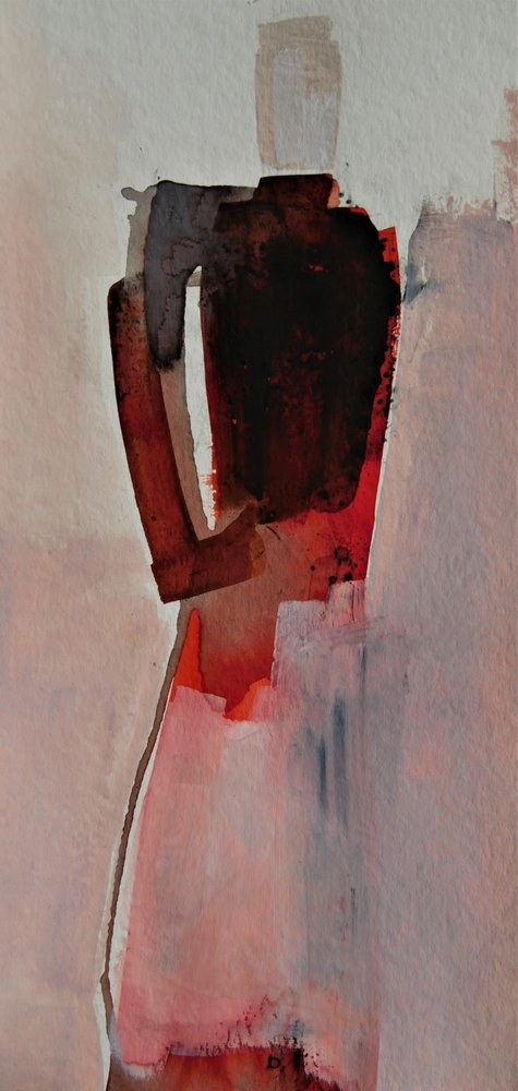 Figura Vermelha Expressiva de Doris Schmitz