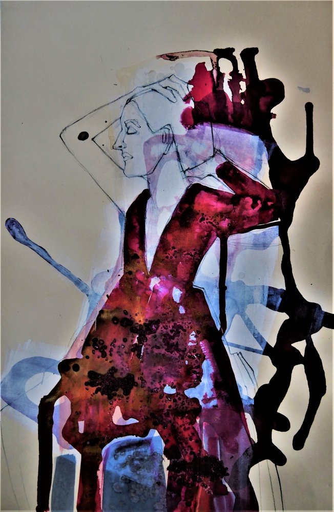 Perfil de uma Mulher Expressiva de Doris Schmitz