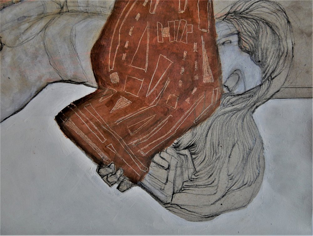 Tecido Vermelho «Expressive Woman» de Doris Schmitz