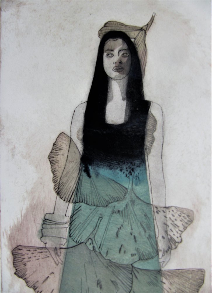 Retrato de uma Mulher Ginkgo de Doris Schmitz