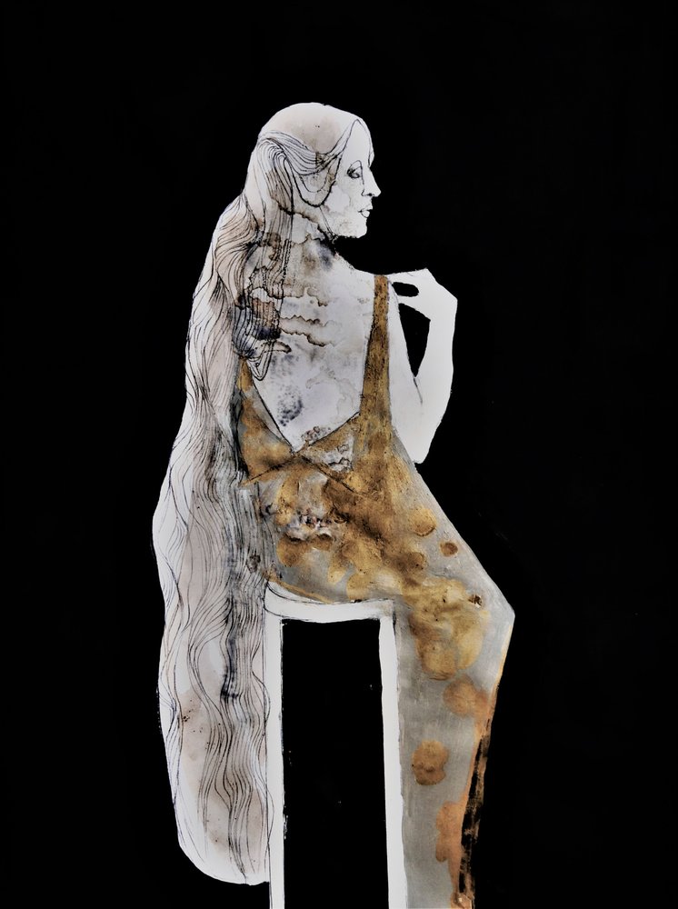 Figura de cabelos dourados de Doris Schmitz