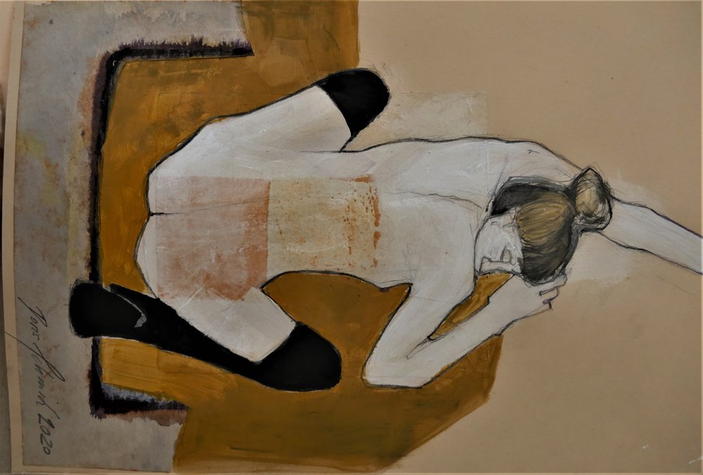 Nu Reclinado Dourado de Doris Schmitz