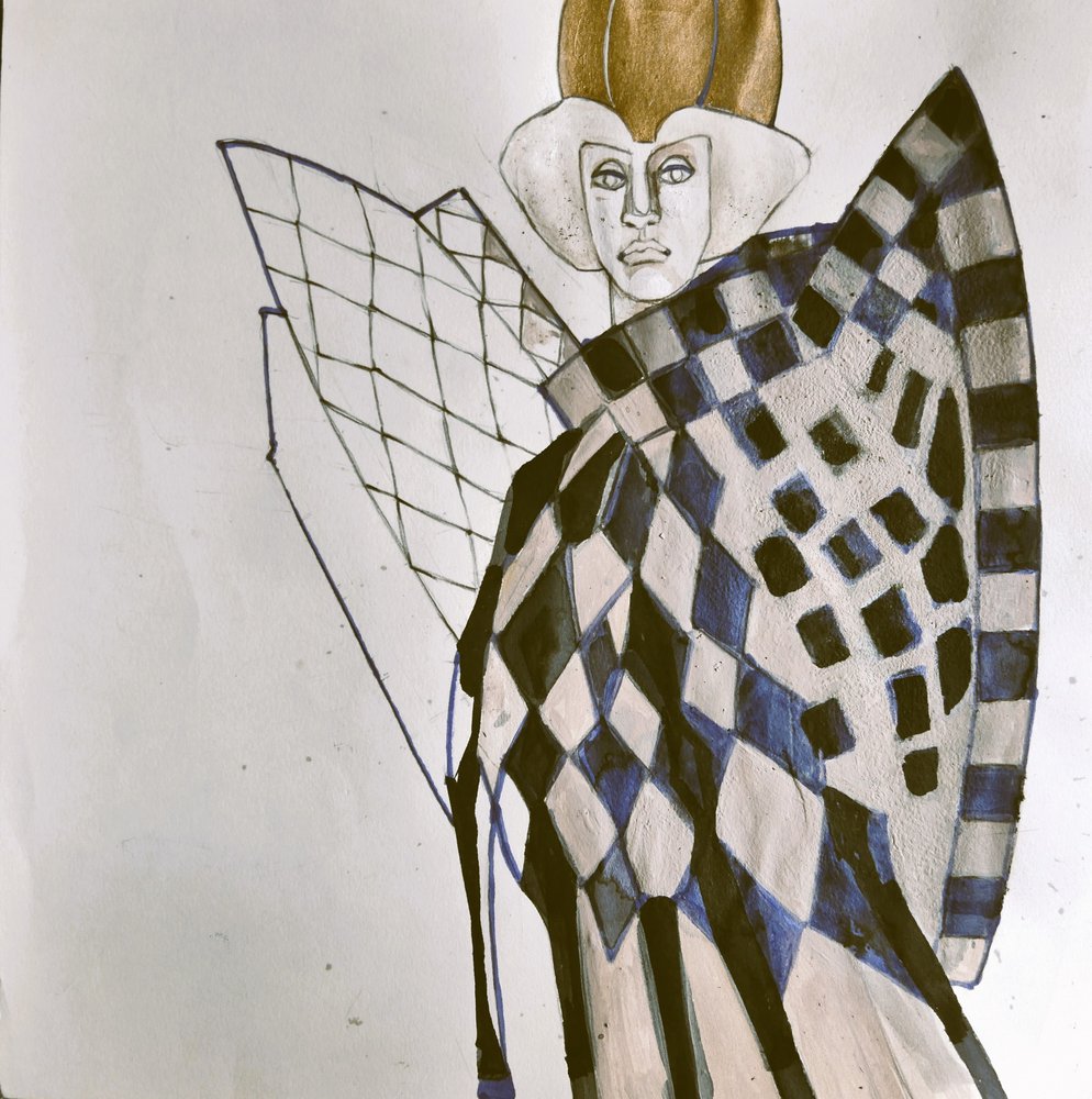 Retrato de Moda da Harlequin de Doris Schmitz