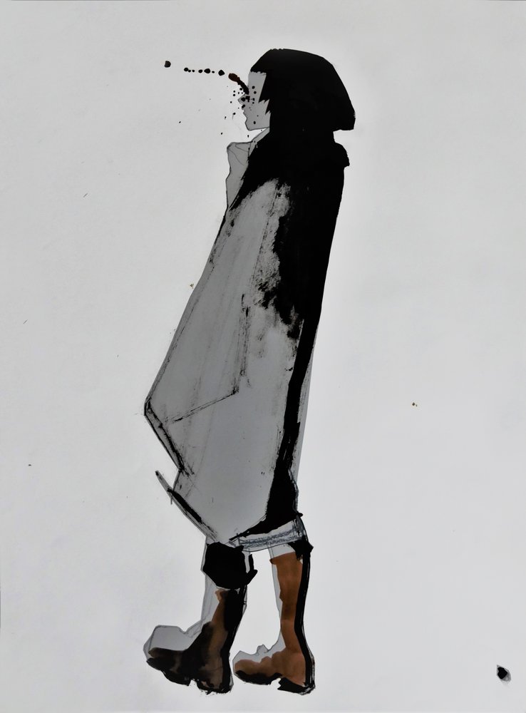 Figura com salpicos de tinta de Doris Schmitz