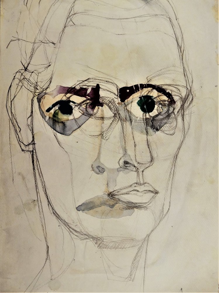 Retrato de Olhar Intenso de Doris Schmitz