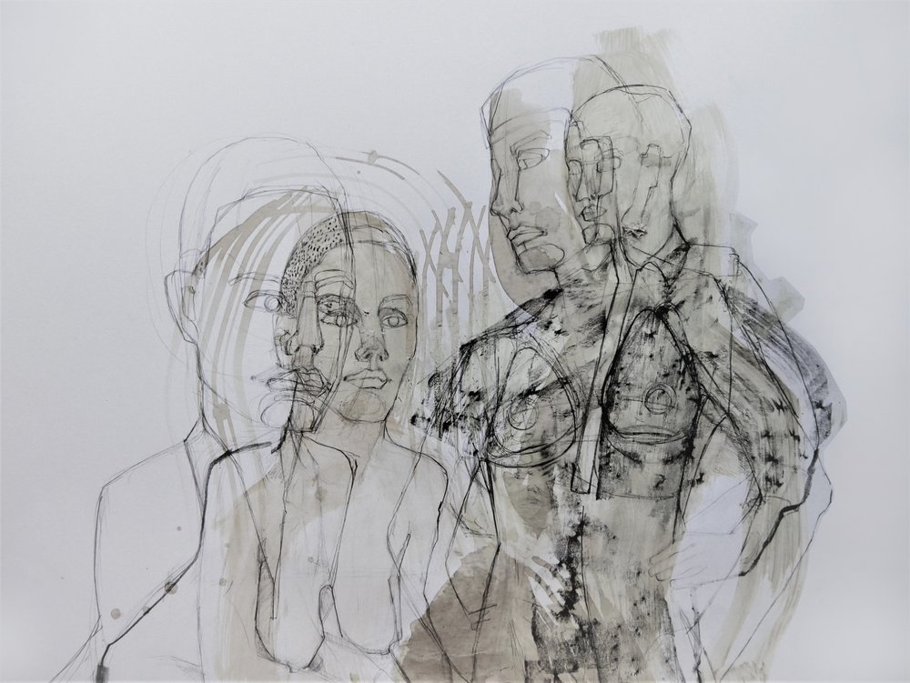 Formas humanas em camadas de Doris Schmitz