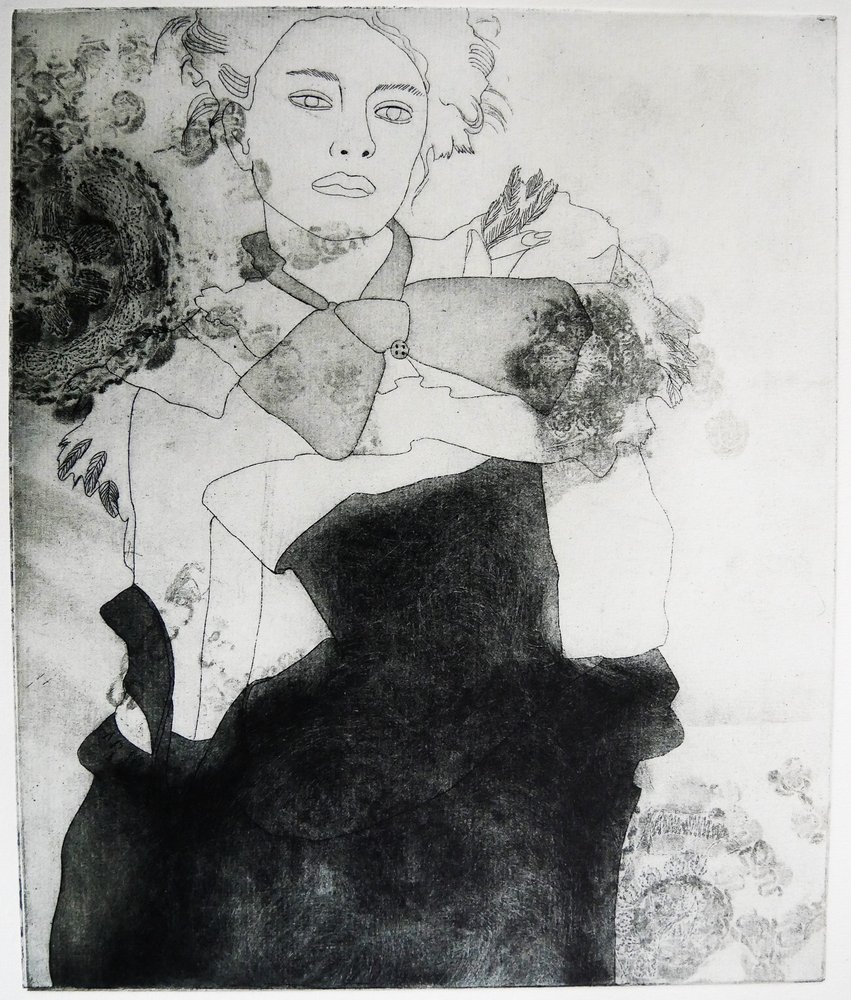 Retrato de moda a preto e branco de Doris Schmitz