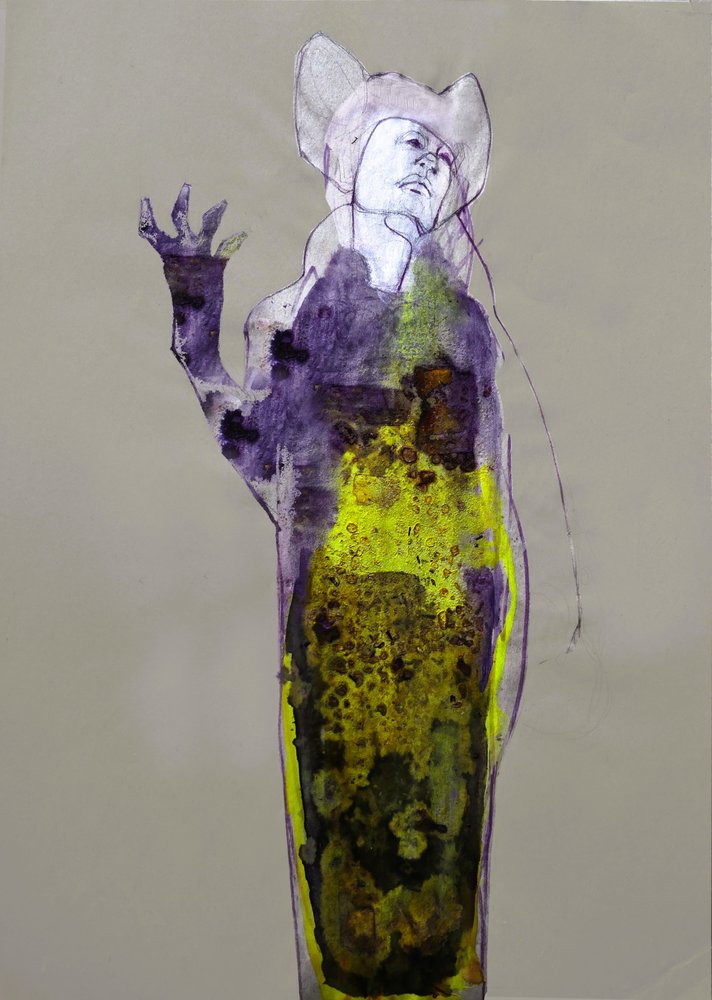 A misteriosa figura roxa de Doris Schmitz