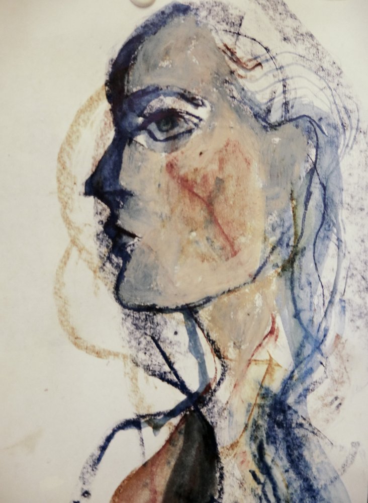 Mulher Abstrata e Pensativa de Doris Schmitz