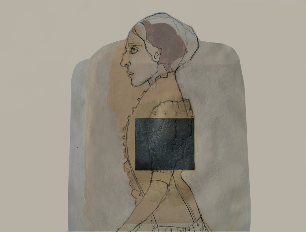 Perfil de uma mulher pensativa de Doris Schmitz