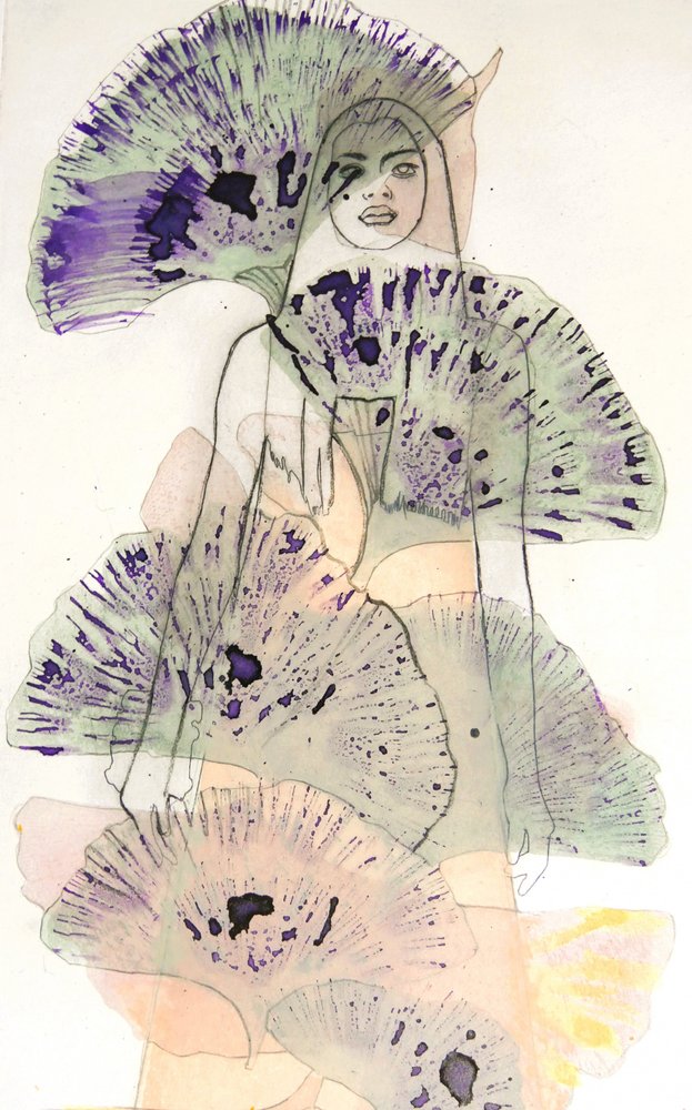 Mulher Ginkgo Roxa de Doris Schmitz