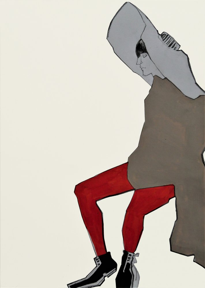 Figura com collants vermelhos de Doris Schmitz