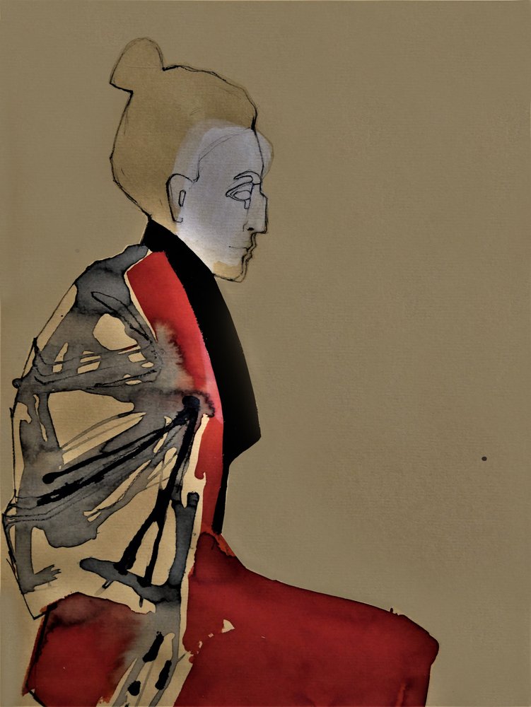 Retrato Sereno de um Quimono de Doris Schmitz