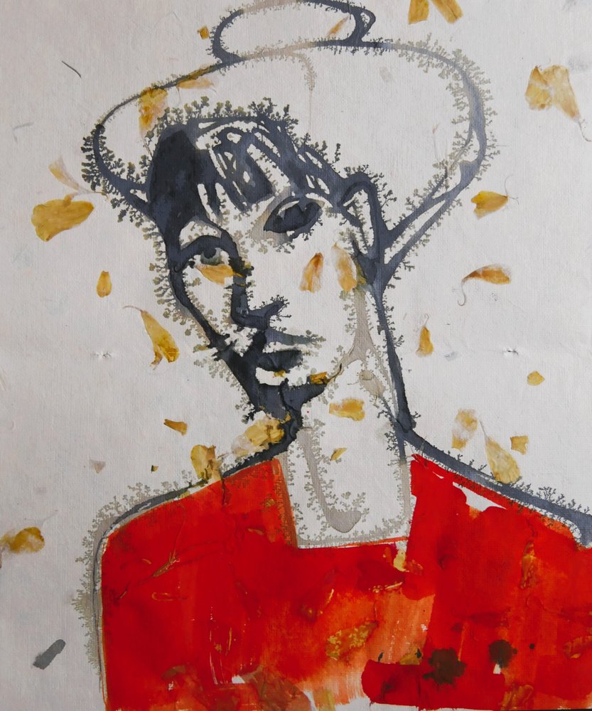 Retrato a tinta com estilo de Doris Schmitz