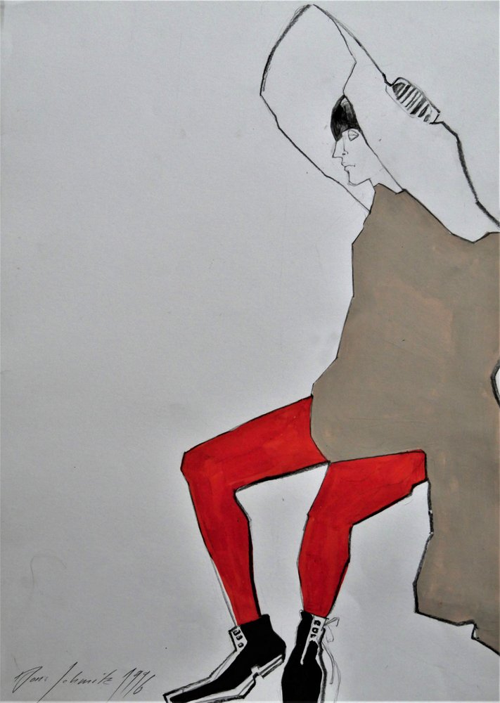 Collants vermelhos elegantes para mulher de Doris Schmitz