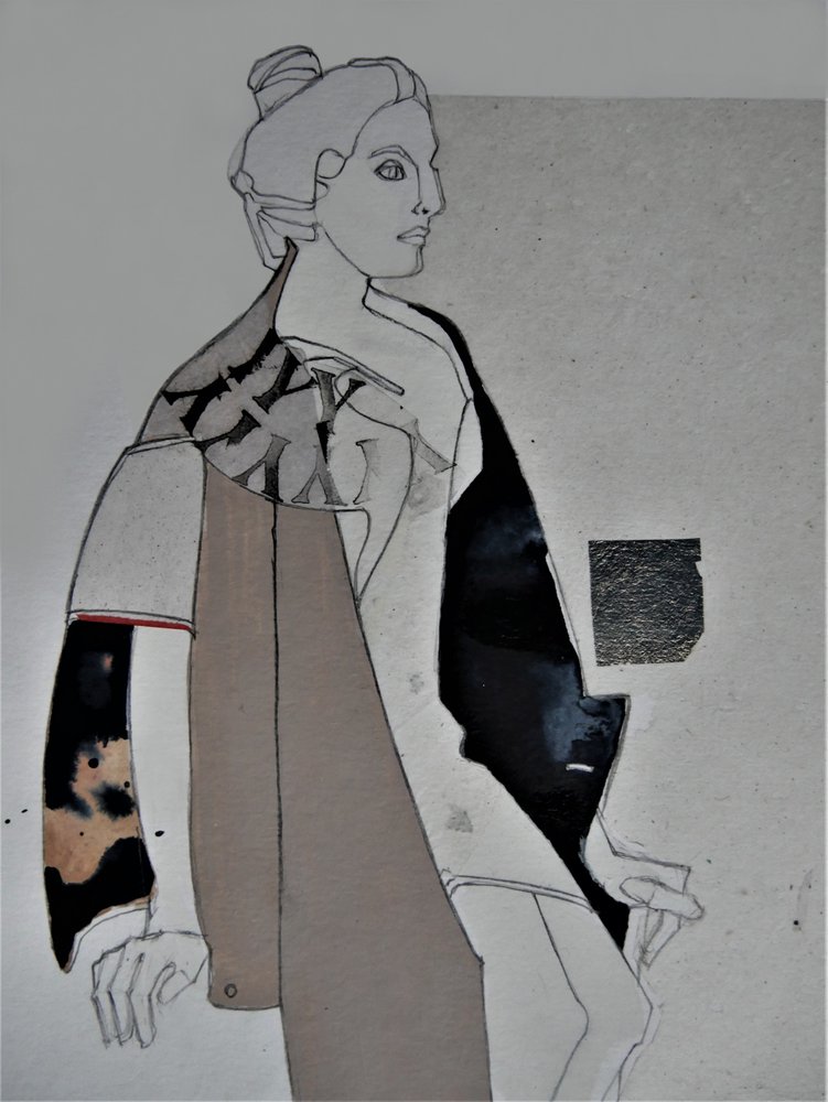 Retrato estilizado de uma mulher de Doris Schmitz