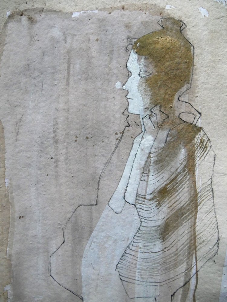 Desenho de perfil bem pensado de Doris Schmitz