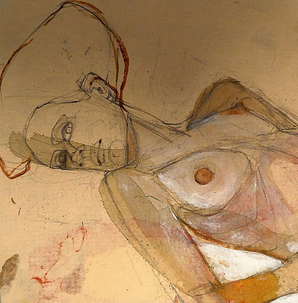 Mulher Reclinada e Pensativa de Doris Schmitz