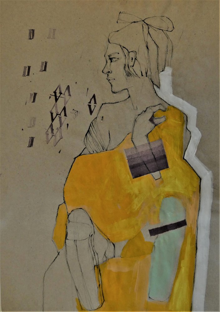 Retrato Amarelo Contemplativo de Doris Schmitz