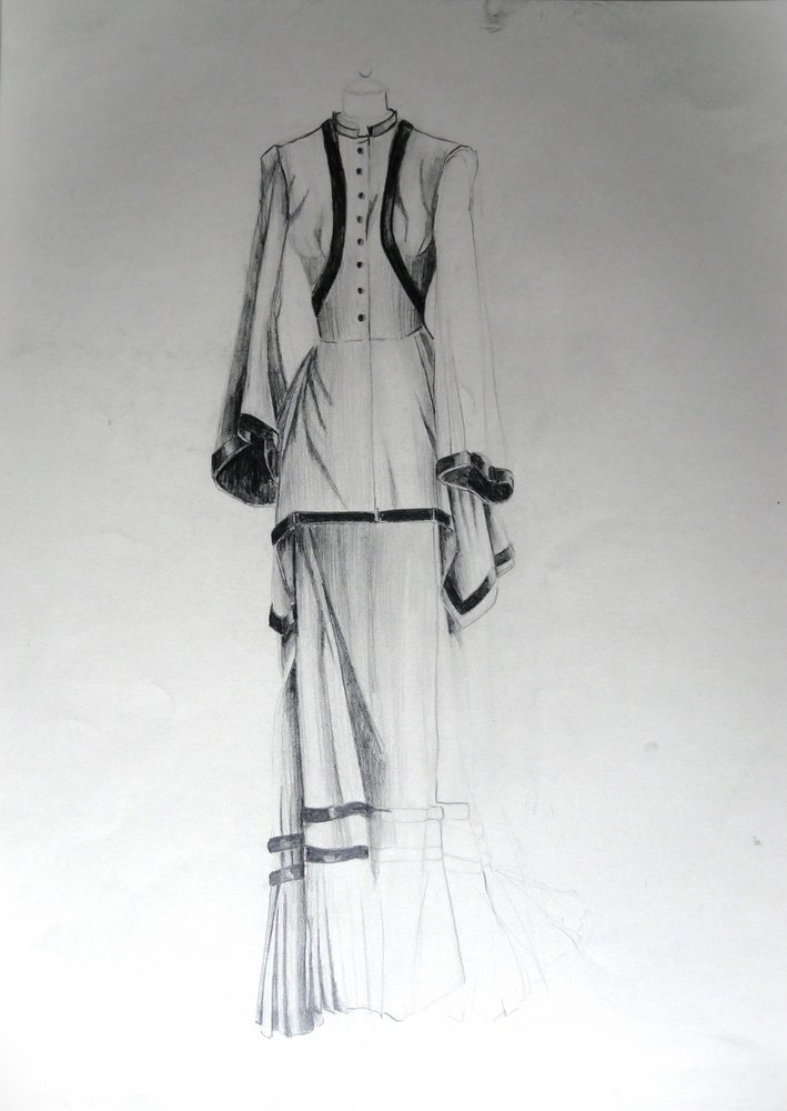 Esboço de moda vintage de Doris Schmitz